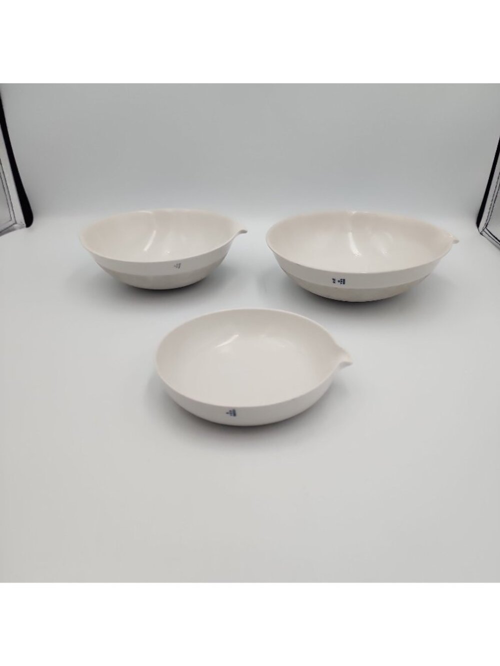 coors porcelain Lab Evaporating Dish 1920s White Bowl Spout #5 27 10 Pharmacy